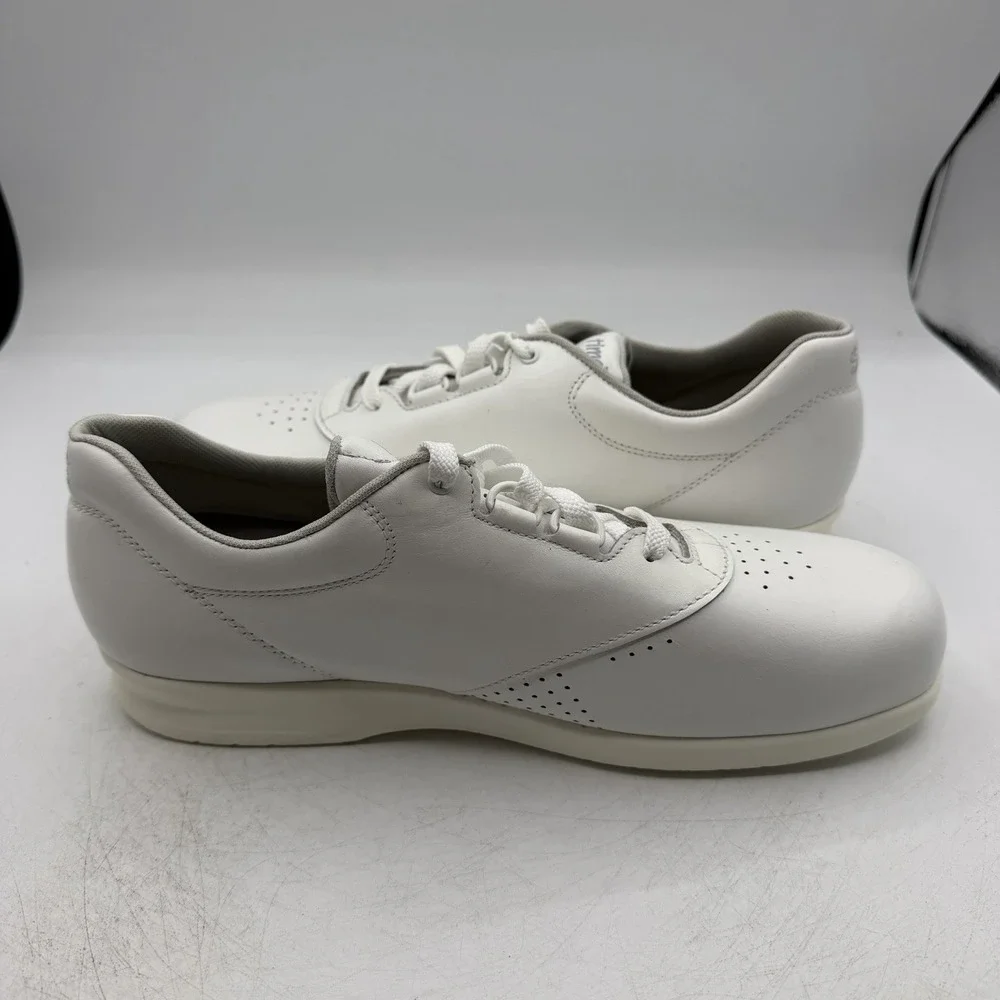 SAS Free Time Shoes Womens 10.5 M White Leather Walking Comfort Tripad Lace Up